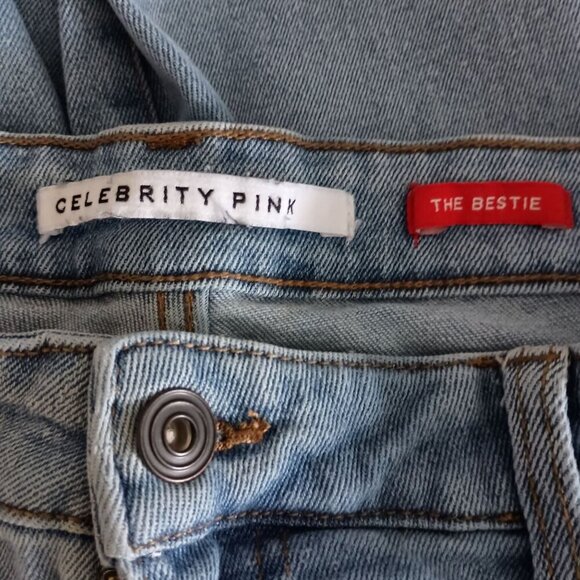 Celebrity Pink The Bestie Distressed Jeans Size 7/28 Women’s Stretch Denim - Picture 2 of 8